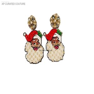 Premium Christmas Snow Ball Dangle Boucles d'oreilles personnalisables Déclaration de goutte perlée-Bijoux en gros pour femmes - Product Image 3