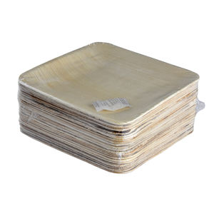 Juego de platos desechables de hoja de palma cuadrada biodegradable respetuosa con el medio ambiente al por mayor para servir comida en bodas - Product Image 6