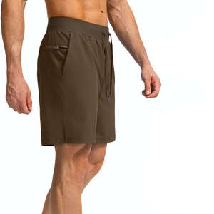 Pantalones cortos informales de alta calidad para hombre con logotipo personalizado Patrón sólido ligero Teñido liso-¡Nueva llegada! - Product Image 2