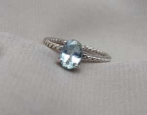 แหวนพลอยอเมทิสต์สีเขียวเงินสเตอร์ลิงวงแหวนเหลี่ยมเพชรพลอยธรรมชาติทำด้วยมือ925ขายส่ง - Product Image 1