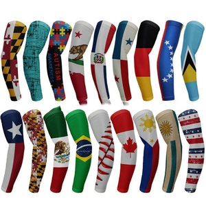 Mangas de brazo deportivas de compresión de fútbol americano para hombre, diseño sólido en blanco para protección de la cubierta del brazo para correr - Product Image 5