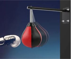 Nuevo diseño de boxeo, gimnasio, entrenamiento, bolas de velocidad, pelota de perforación de cuero para entrenamiento, precio bajo, bolas de velocidad de la mejor calidad - Product Image 5