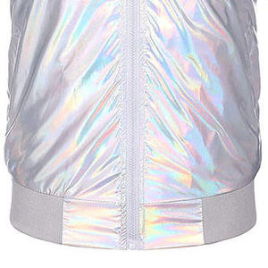 Men's Two-Tone Stand Collar Winter High Street Varsity Letterman <b>Baseball</b> <b>Bomber</b> <b>Jacket</b> Breathable Satin Outerwear Front Side - Product Image 4