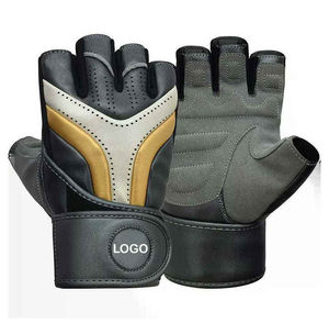 Meilleurs gants de musculation demi-doigts pour la salle de sport et l'extérieur avec support de poignet réglable, gants de musculation au design personnalisé - Product Image 1