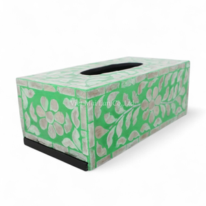 Caja de Pañuelos Hecha a Mano con Incrustaciones de Nácar, Caja Decorativa con Incrustaciones de Concha para Interiores de Boutique - Product Image 3