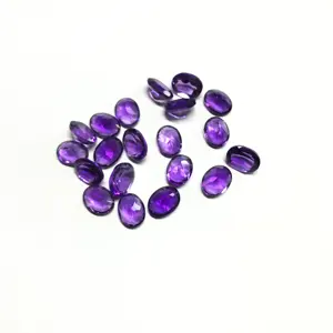 6x8mm天然非洲紫水晶椭圆形刻面松散宝石批发价格天然优质宝石散装批发石材