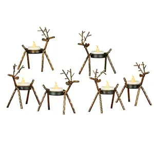 Vela de Metal de Reno, soporte de candelita elegante para el hogar, Hotel, mesa, iluminación, decoración, uso, soporte de Cnadle a precio barato - Product Image 1