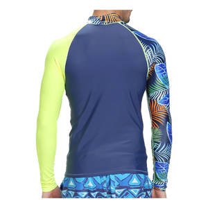 Sublimation Printed <b>Men</b> Rash Guard Long Sleeve MMA Training Compression Top With Jiu Jitsu <b>Kimono</b> Inspired Design For Gym - Product Image 3
