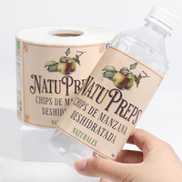 Étiquette autocollante personnalisée en vinyle blanc transparent pour canettes de boissons avec logo de marque, étiquette d'emballage imperméable pour bouteilles de jus