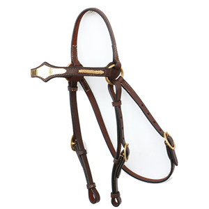 Bridon de cheval léger et confortable, décoratif et anatomique, en cuir rembourré, pour l'équitation - Product Image 1