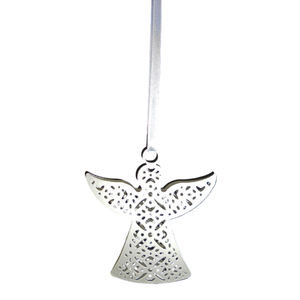 Ornement d'ange suspendu en fer décoratif fantaisie, feuille de cuivre, fait à la main, personnalisé, à utiliser pour la décoration de la maison et de Noël - Product Image 1