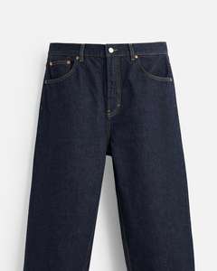 Jeans baggy de haute qualité pour hommes, pantalon vintage à motif solide, fermeture à cordon, tissage tricoté, pantalon en jean décontracté pour hommes - Product Image 3