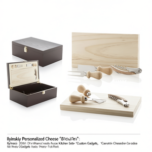 Set di Utensili da Cucina in Legno Personalizzati Ilyinskiy, Gadget Personalizzati per Formaggio - Product Image 2