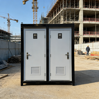 Baños Portátiles de Lujo para Exteriores con Inodoro y Ducha Integrados, Construcción con Panel Sándwich para Parques y Campamentos