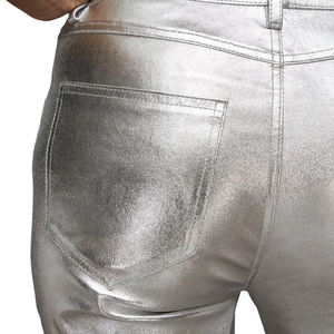 Nueva moda de invierno frente plano de cuero genuino pierna recta de alta calidad para mujer Casual a prueba de viento pantalón impermeable 2023 - Product Image 6