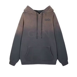 Venta Directa de Fábrica, Cómodas Sudaderas con Capucha para Hombre, Invierno, Color Sólido, 100% Algodón, Efecto Desgastado por el Sol, Secado Rápido, Transpirables, Casuales - Product Image 1