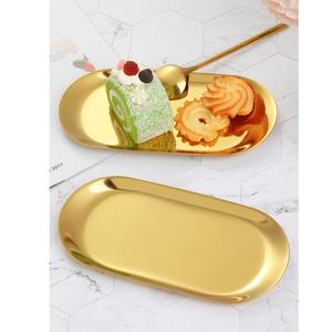 ถาดเสิร์ฟโลหะพรีเมียม ถาดตกแต่งสแตนเลส สำหรับโรงแรม ร้านอาหาร บ้าน รับประทานอาหาร ขายส่งงานฝีมือโลหะ - Product Image 3