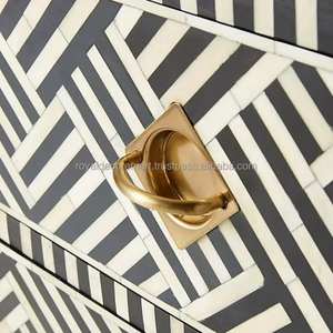 ตู้ลิ้นชักเก้าชั้นแบบฝังกระดูกระดับพรีเมี่ยมทำด้วยมือโดย Royal decore Mart - Product Image 4