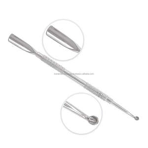 Pousse-cuticules professionnel réutilisable en acier inoxydable à double extrémité, curette nettoyante pour ongles, outil de manucure et pédicure - Product Image 4