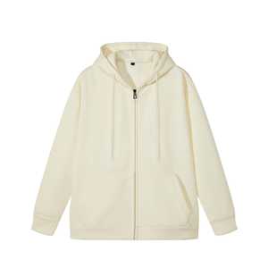 Sudadera con cremallera personalizada Heavyweight Boxy Zip up Sudaderas con capucha en blanco French Terry Hombres Sudaderas con cremallera Sudaderas - Product Image 2