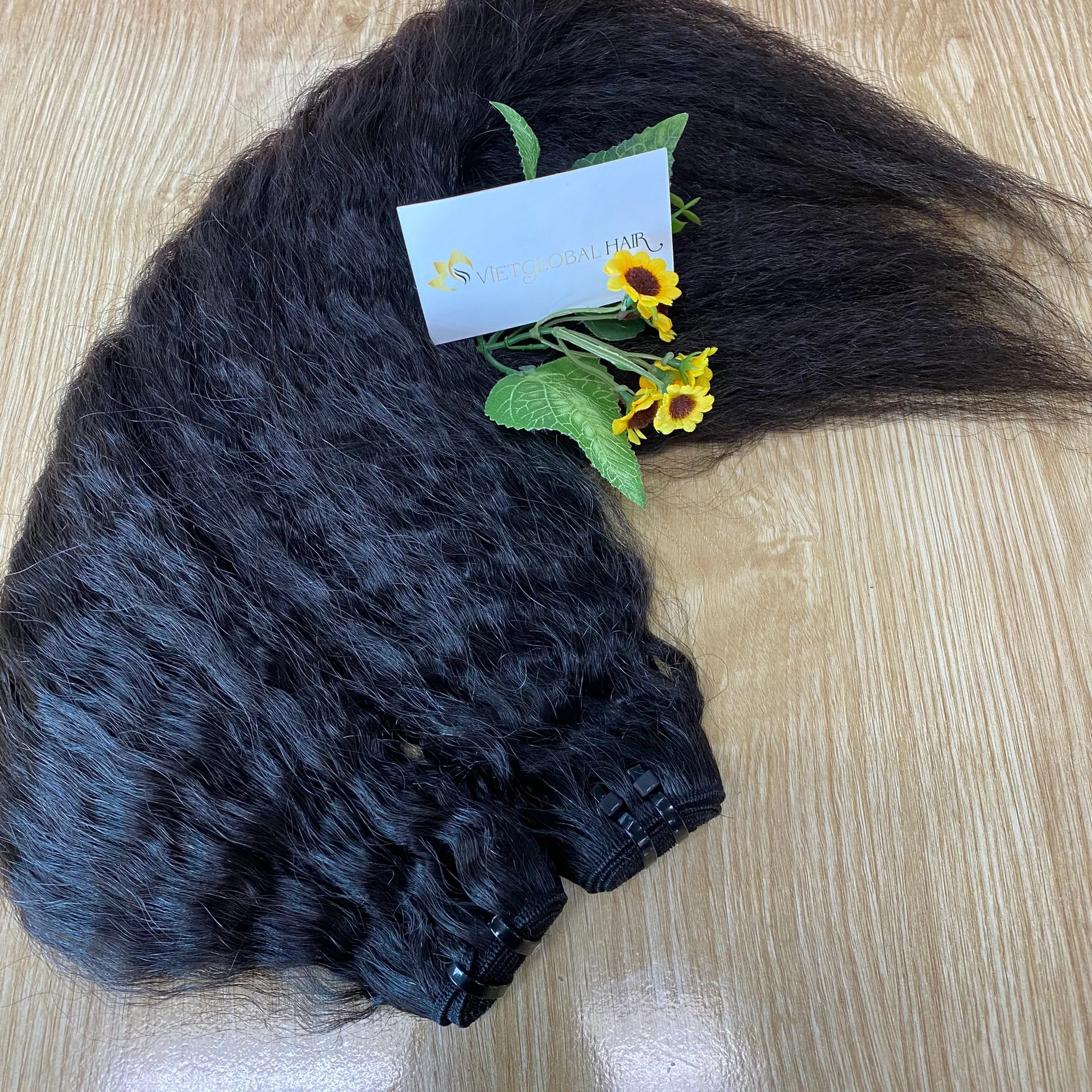 Kinky Straight Double Weft Double Drawn Hair 8-32 inch High Quality Human Hair Unprocessed Vietnamese Hair