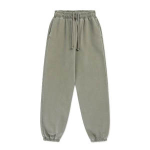 Proveedor de pantalones deportivos con logotipo personalizado que ofrece pantalones deportivos de mezcla de algodón con puños acanalados y ajuste relajado para marcas de ropa urbana - Product Image 4