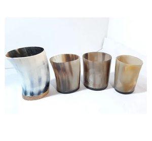 Verre à corne de buffle personnalisé poli court verre à corne whisky bière verre à boire 12 pièces dernier prix - Product Image 5