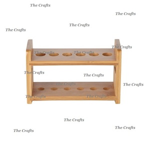 Portavasos de color marrón de madera con portavasos individual de Calidad exclusiva y soporte de vidrio para accesorios de mesa - Product Image 5