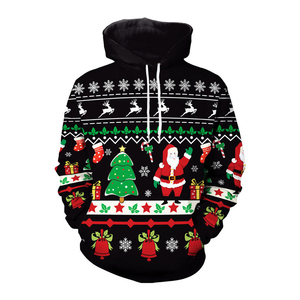 Trending Style Men's <b>Hoodies</b> Pullover in Solid Color <b>Christmas</b> Theme Hot Sale Men Printed <b>Hoodie</b> - Product Image 6