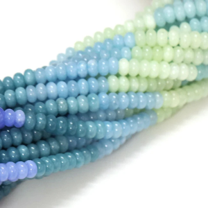 Magnifiques perles de quartz arc-en-ciel lisses en forme de rondelle 7-8 mm Multicolores Qualité AAA Vente en gros 15 pouces/brin pour la fabrication de bijoux - Product Image 2