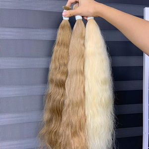 Extensions de cheveux en vrac au prix de gros Cheveux humains vietnamiens Double noyade 100 grammes Couleurs foncées 14 pouces - Product Image 1