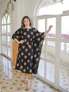 Style pakistanais Abaya imprimé caftan tissu rayonne Design imprimé pour femmes filles exportations en gros de haute qualité pas cher taux - Product Image 4