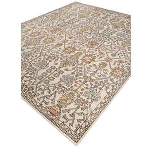 Erbe Ivory Hand Knotted Wool Rugs Floral for Home Living Hallway Entryway Puzzle Rectangle Design Teens-Jaipur 8x10 ft EU - Product Image 2