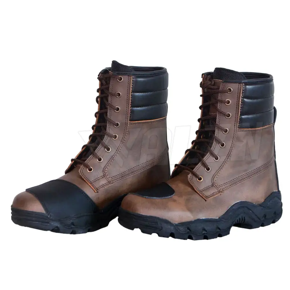 Riding Wear Leather Material Made Pakistan Manufacturer Motorbike Boots Plus Size Solid Color Motorbike Boots