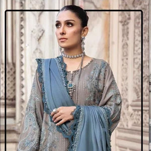 ลุคฤดูหนาวสุดชิค: ผ้าเรยอนแชลวาร์คาเมซขนาดใหญ่ (7XL) พร้อมผ้าชีฟองพิมพ์ลายสำหรับความประณีตและความอบอุ่น - Product Image 1