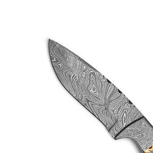 Couteau de chasse Skinner/Bowie en acier inoxydable fait à la main avec manche décoratif, étui en cuir, personnalisable OEM pour le camping et la chasse - Product Image 5