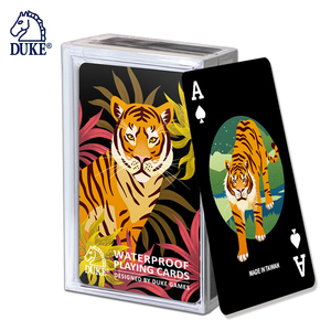 ส่วนบุคคลจีนเสือปีสีดำพลาสติกบัตรโป๊กเกอร์กับเสือกราฟิกการ์ดเล่น - Product Image 3