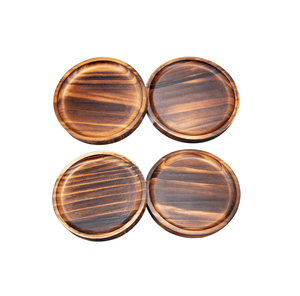 Refroidisseur de vin en bois naturel Longe Sous-verre de bouteille de vin et refroidisseur de champagne forme ronde et au meilleur prix couleur bois naturel - Product Image 5