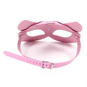 หน้ากากหนังคุณภาพพรีเมียม ราคาขายส่ง ออกแบบมาสำหรับอุปกรณ์พันธนาการ พร้อมหน้ากากหนังเรียบเนียน - Product Image 3