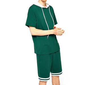 Ensembles de sweat à capuche de sport léger pour hommes avec short Sweats à capuche personnalisés à manches courtes pour l'hiver - Product Image 4