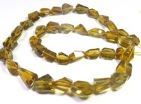 Perles de quartz naturel facettées en forme de pépites, couleur miel, 8-16mm, brin de 16 pouces, qualité supérieure, 100% naturelles, pour bijoux DIY