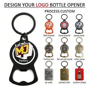 Custom 3D Metal Bottle Opener Keychain Durable Zinc Alloy Key Ring Gift OEM ODM Factory Supply Fashion Waterproof Lightweight