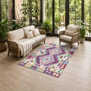 Tapis RUGS DEPOT LXDP-0281, vente en gros, multicolores, neutres, vintage, orientaux, imprimés numériquement, lavables en machine, en chenille, antidérapants - Product Image 6