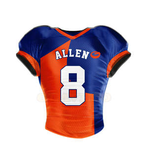 Nouvelle arrivée Logo personnalisé maillot de football américain 100% tissu polyester maillot de football américain - Product Image 4