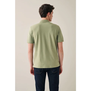 เสื้อโปโลผู้ชายกีฬากอล์ฟผ้าโพลีเอสเตอร์แบบเรียบ - Product Image 4
