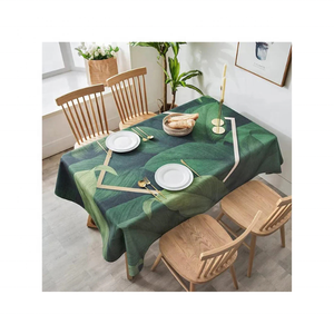 Abstrait Noir et Blanc Imprimé 100% Coton Brodé GOTS Certifié Nouvelle Arrivée Nappe 60x90 Pouces Lavable en Machine Élégant - Product Image 2