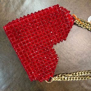 Women's Open-Top Evening Party Purse with <b>Crystal</b> Diamond Tassel Embellishment Straps Chains Daily Use Clutches - Product Image 1