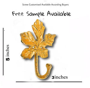 Manteau et chapeau muraux en détresse feuille d'érable jaune crochets porte-clés cintre très bon marché prix de gros disponible - Product Image 3