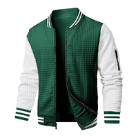 Blousons universitaires unisexes tendance pour l'hiver, col montant style baseball, personnalisables, haute qualité, coupe-vent, écologiques, en laine, livraison rapide