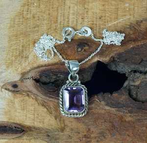 Améthyste Pierre précieuse en argent sterling 925 Pendentif de créateur fait à la main Pendentifs et breloques pour femmes - Product Image 5